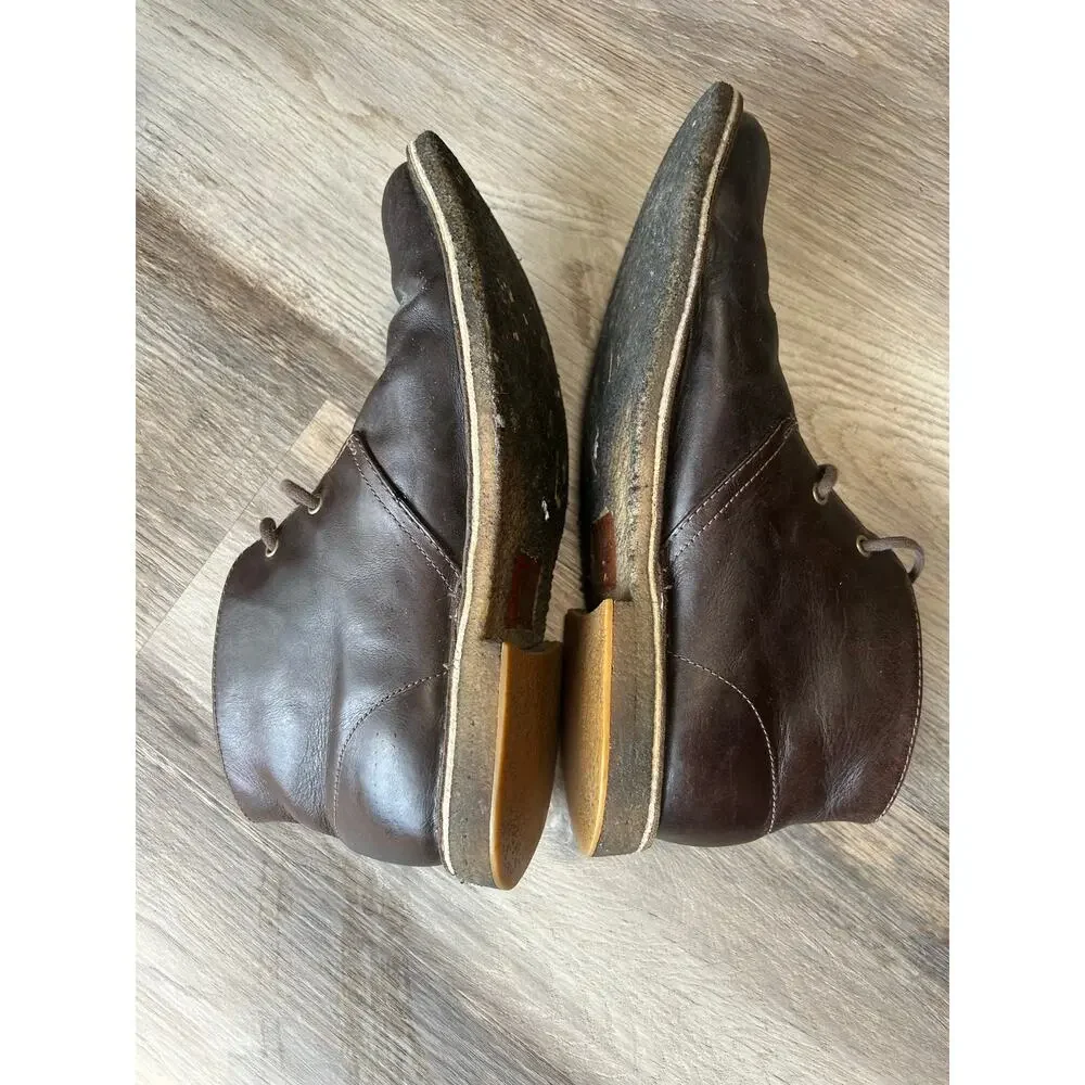 UGG Leighton Men's Chukka Boots Brown Leather Desert Ankle Boots casual luxury